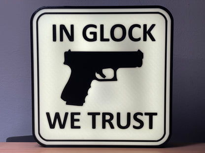 Waffe Air Soft In Glock We Trust Lampe