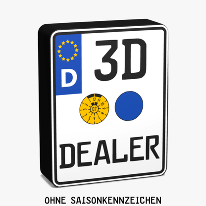 Personalisiertes Motorrad Kennzeichen Lampe