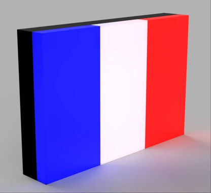 Flagge Frankreich LED Lampe - Leuchtbox