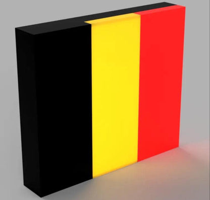 Flagge Belgien LED Lampe - Leuchtbox