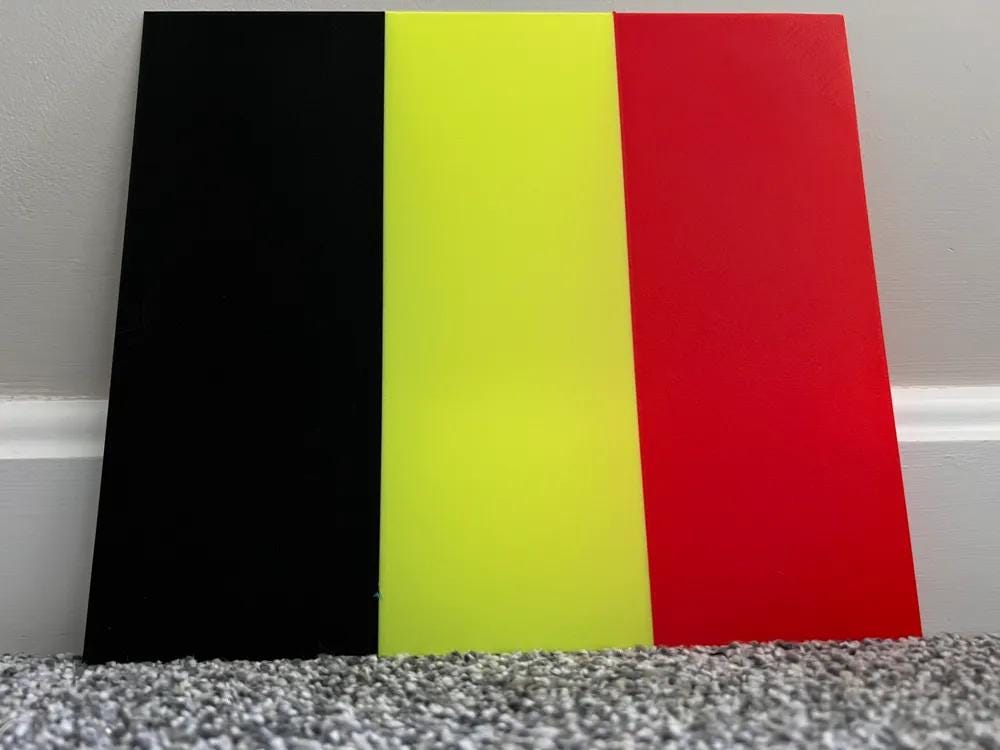 Flagge Belgien LED Lampe - Leuchtbox
