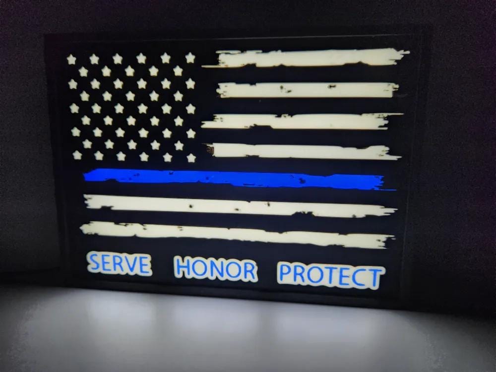 Flagge USA Serve Honor Protect LED Lampe - Leuchtbox