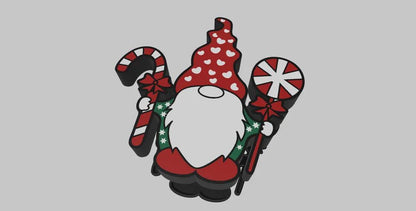 Weihnachten Gnome LED Lampe - Leuchtbox