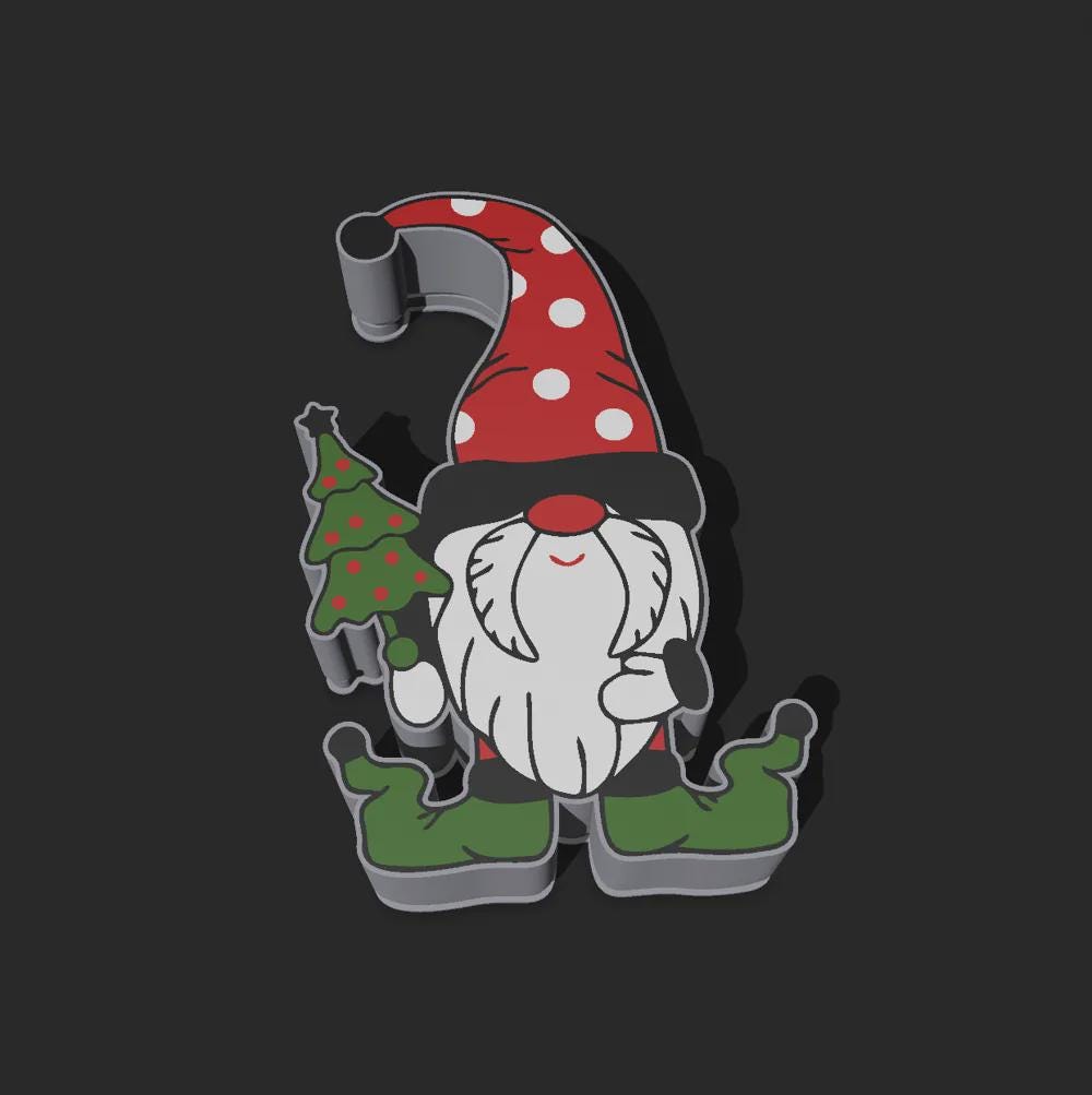 Weihnachten Gnome LED Lampe - Leuchtbox