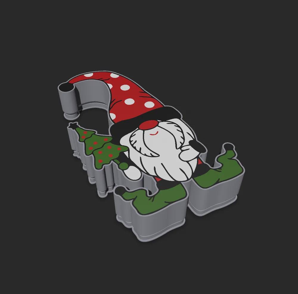 Weihnachten Gnome LED Lampe - Leuchtbox