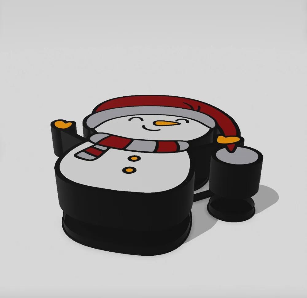 Weihnachten Schneemann LED Lampe - Leuchtbox