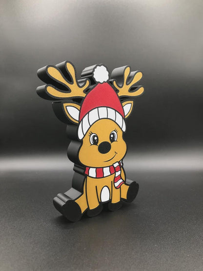 Weihnachten Lebkuchen Rentier LED Lampe - Leuchtbox