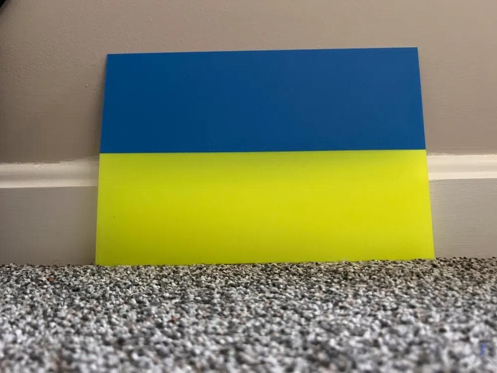 Flagge Ukraine LED Lampe - Leuchtbox