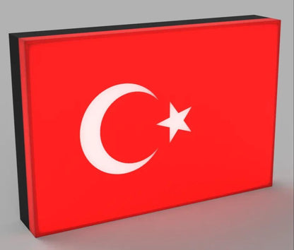 Flagge Türkei LED Lampe - Leuchtbox