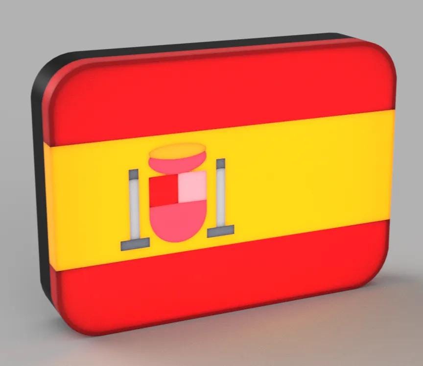 Flagge Spanien LED Lampe - Leuchtbox