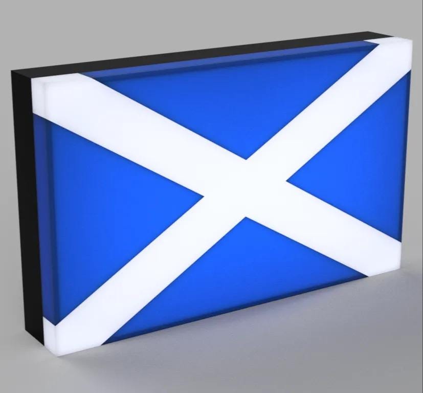 Flagge Schottland LED Lampe - Leuchtbox