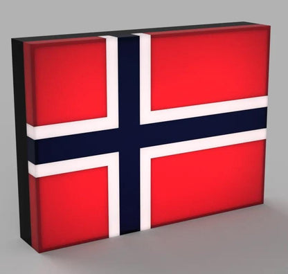 Flagge Norwegen LED Lampe - Leuchtbox