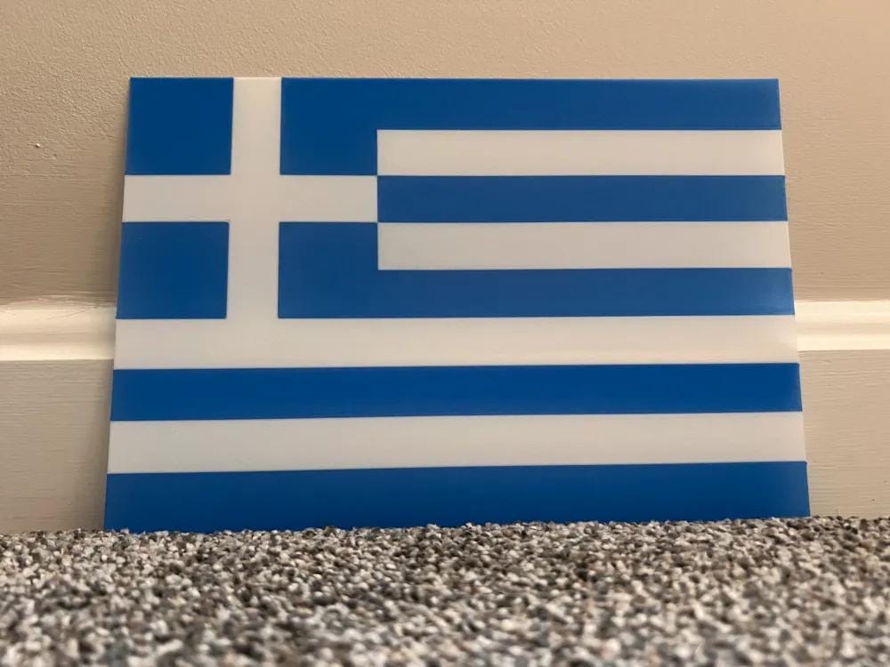 Flagge Griechenland LED Lampe - Leuchtbox