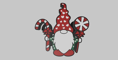 Weihnachten Gnome LED Lampe - Leuchtbox