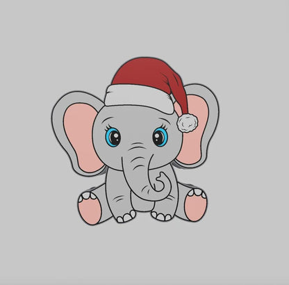 Weihnachten Elefant LED Lampe - Leuchtbox