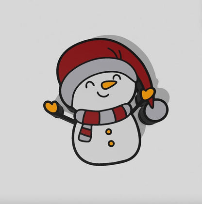 Weihnachten Schneemann LED Lampe - Leuchtbox