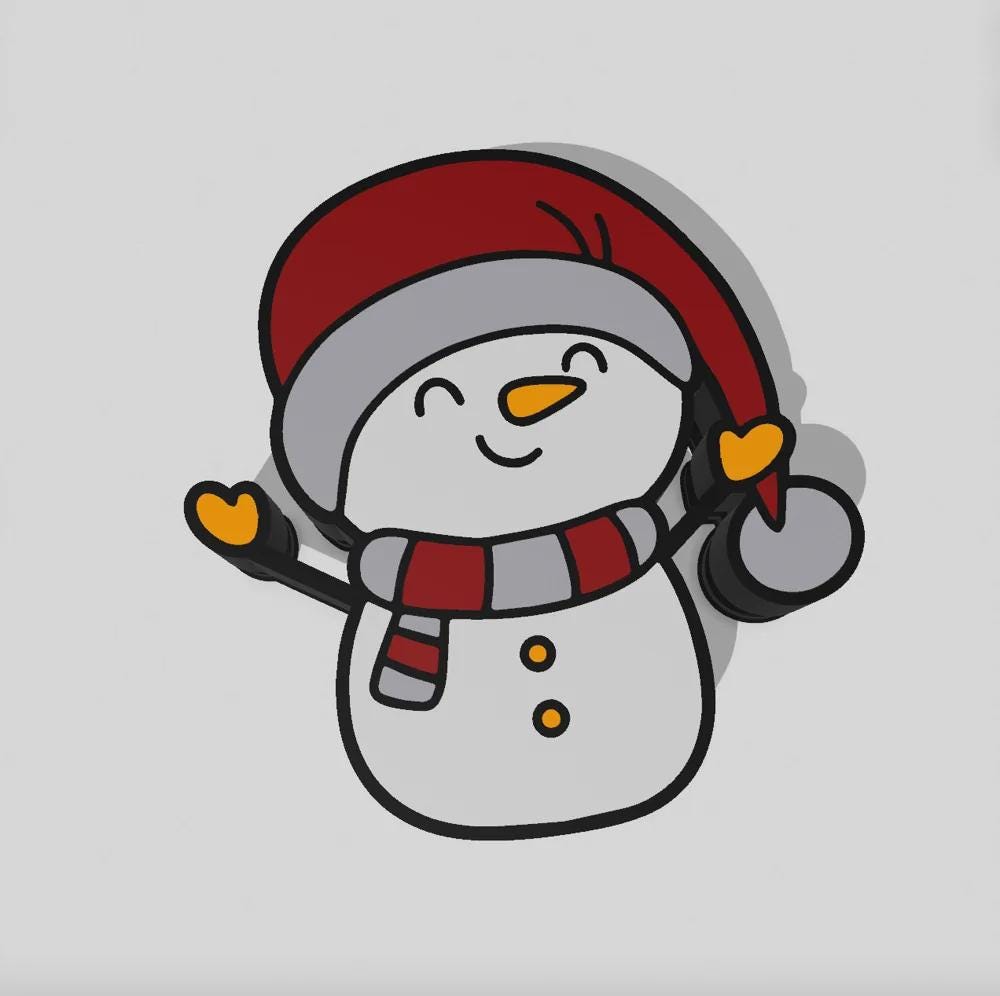 Weihnachten Schneemann LED Lampe - Leuchtbox