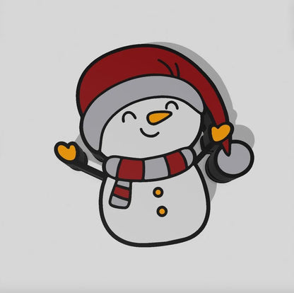 Weihnachten Schneemann LED Lampe - Leuchtbox