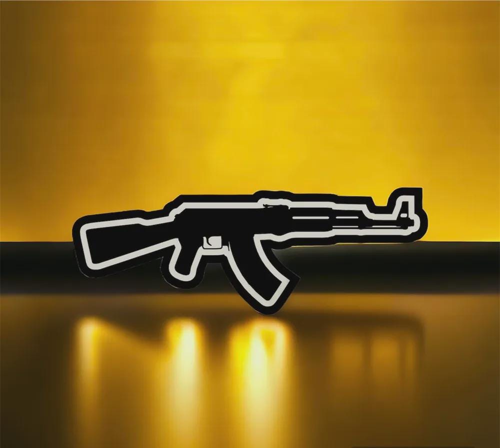 Waffe Air Soft AK-47 LED Lampe - Leuchtbox