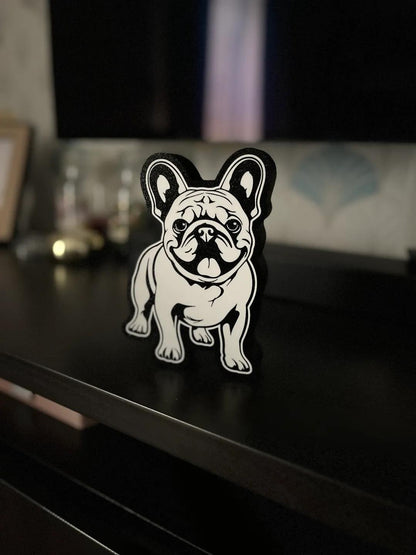 Tier Hund Französische Bulldogge LED Lampe - Leuchtbox
