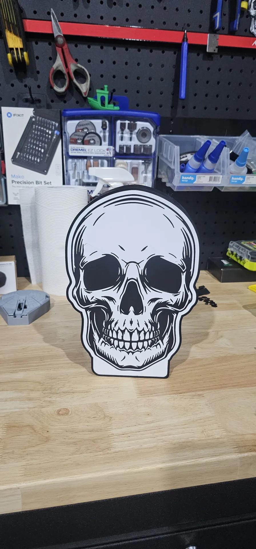 Halloween Totenkopf LED Lampe - Leuchtbox