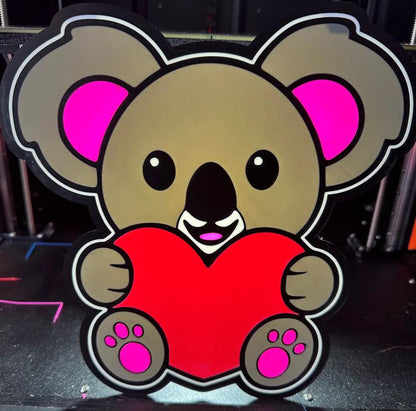 Valentinstag Koala LED Lampe - Leuchtbox