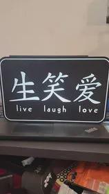 Valentinstag Live Laugh Love LED Lampe - Leuchtbox