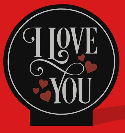 Valentinstag I Love You LED Lampe - Leuchtbox
