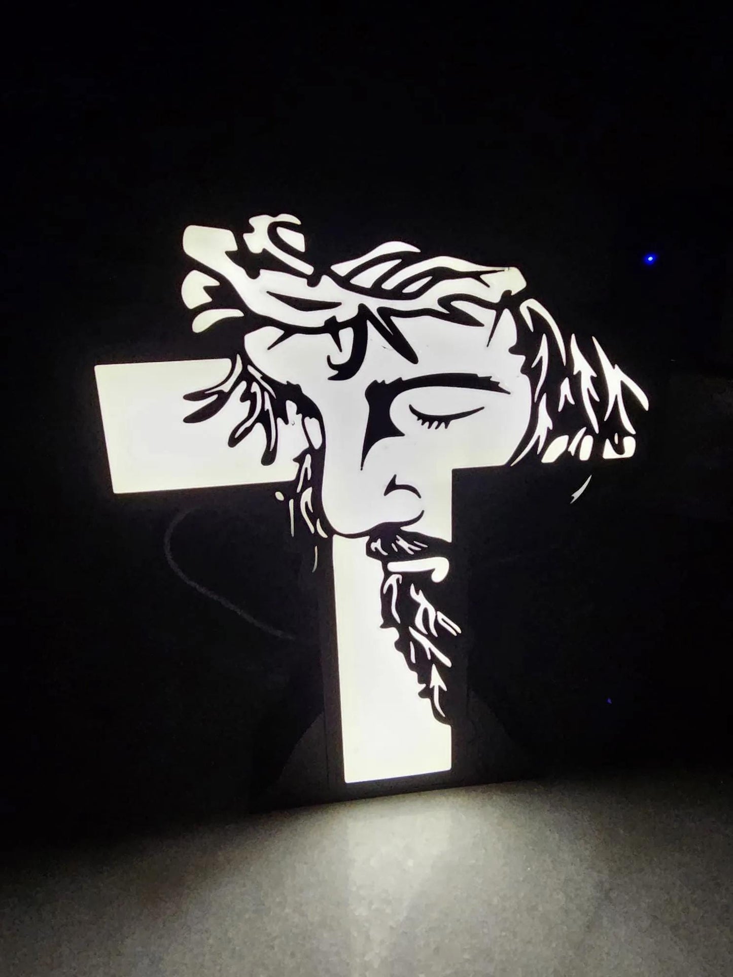 Glaube Jesus Kreuz LED Lampe - Leuchtbox
