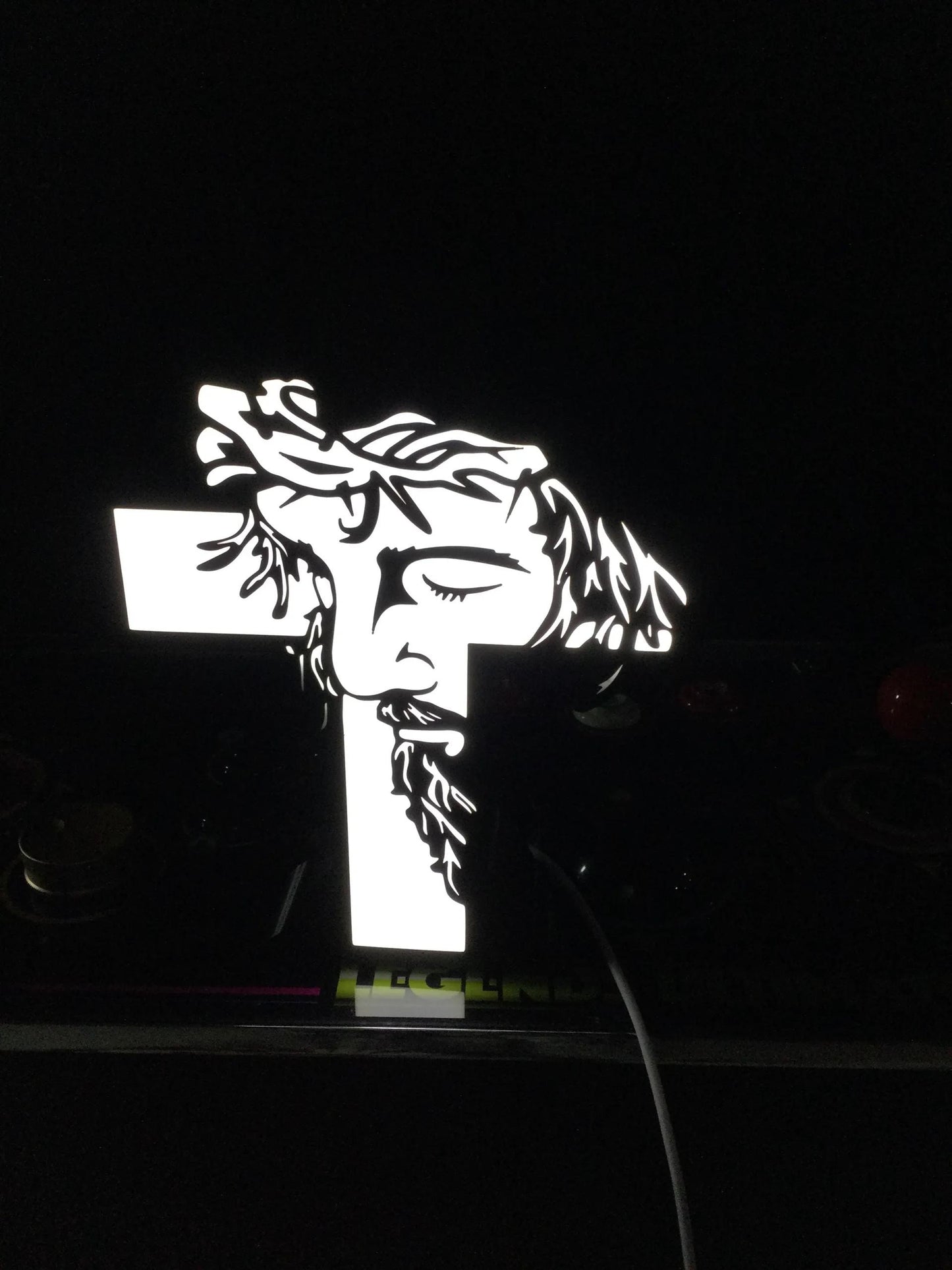 Glaube Jesus Kreuz LED Lampe - Leuchtbox