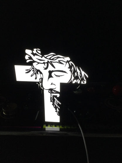 Glaube Jesus Kreuz LED Lampe - Leuchtbox