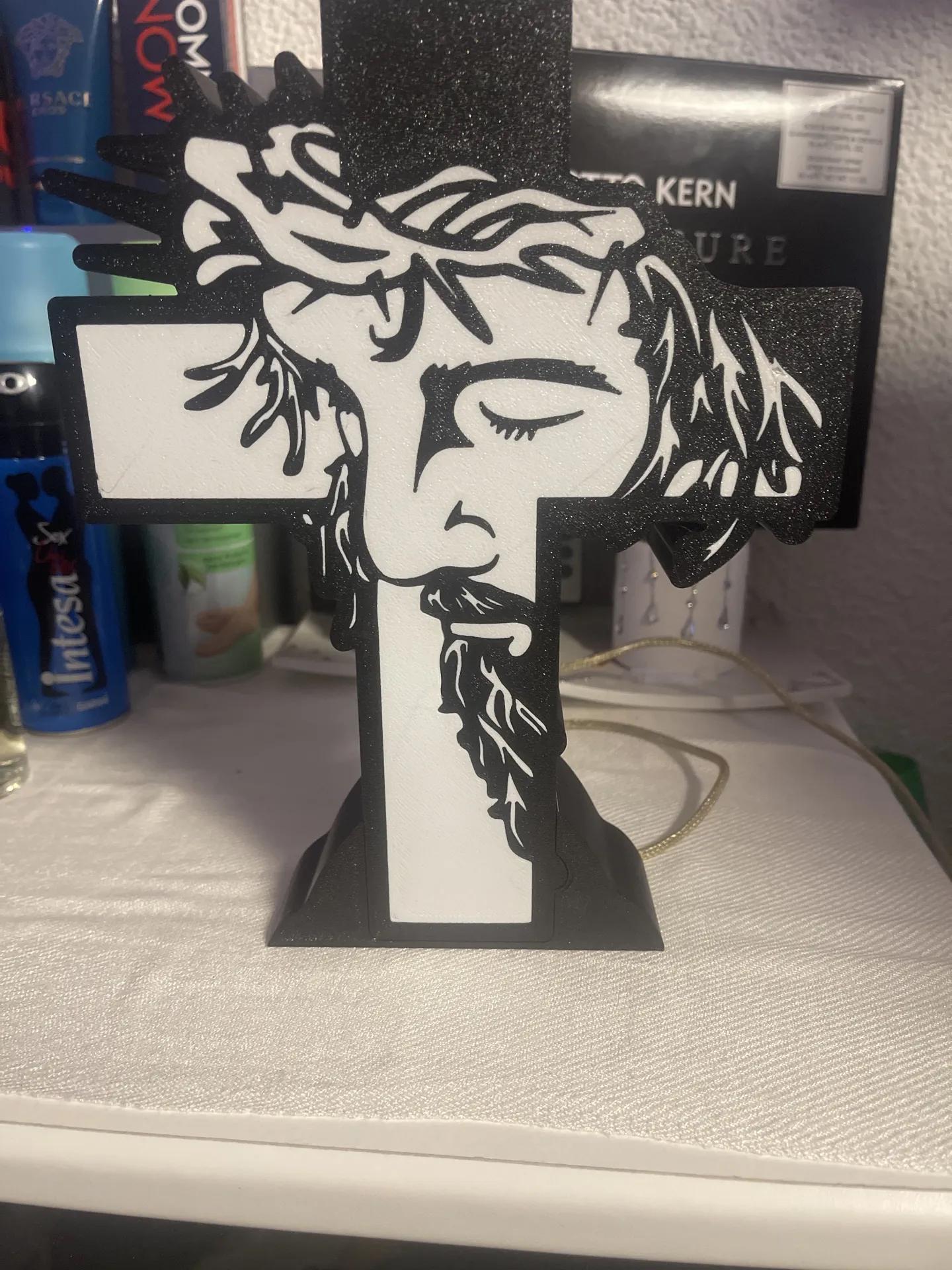Glaube Jesus Kreuz LED Lampe - Leuchtbox