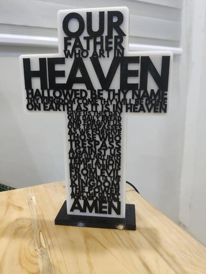 Glaube Jesus Kreuz LED Lampe - Leuchtbox