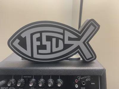 Glaube Jesus Fisch Christ LED Lampe - Leuchtbox