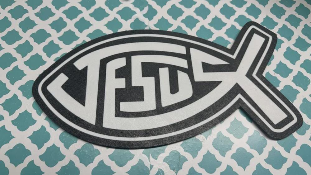 Glaube Jesus Fisch Christ LED Lampe - Leuchtbox