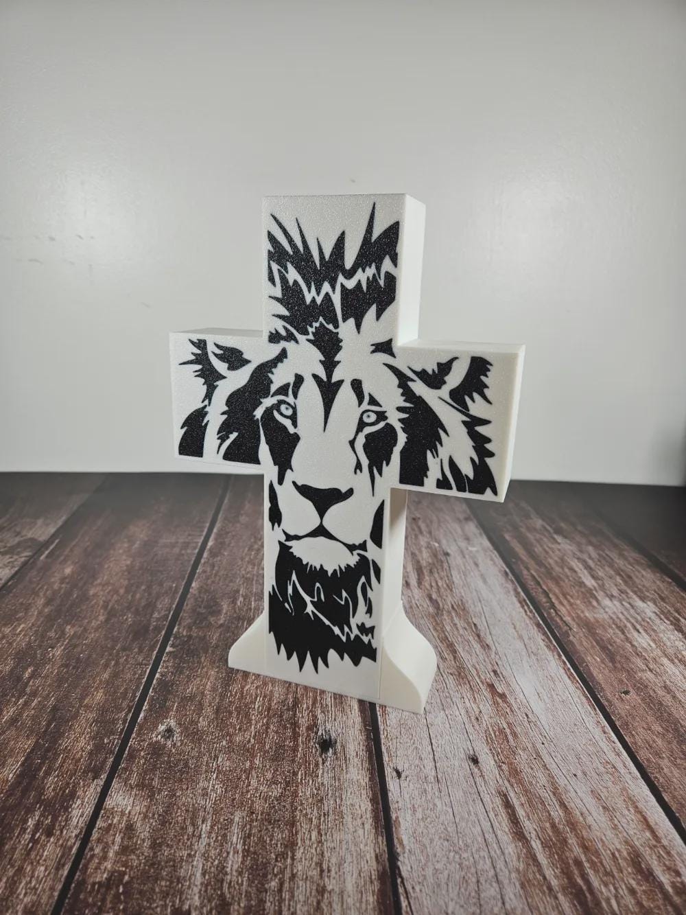 Glaube Jesus Kreuz Löwe LED Lampe - Leuchtbox