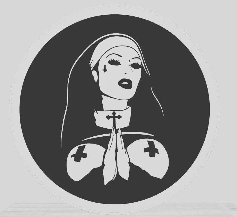 Glaube Jesus Attraktive Nonne LED Lampe - Leuchtbox