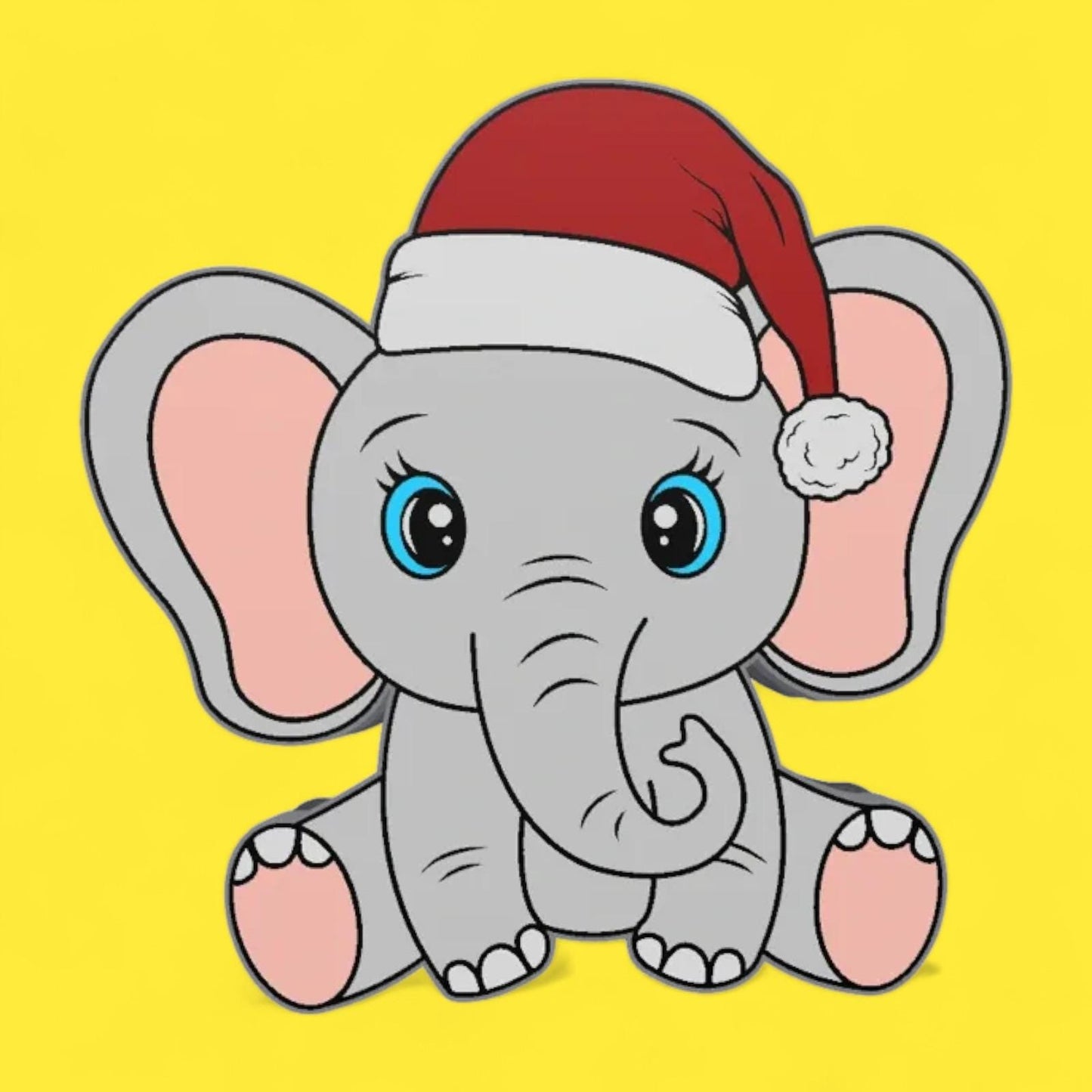 Weihnachten Elefant LED Lampe - Leuchtbox