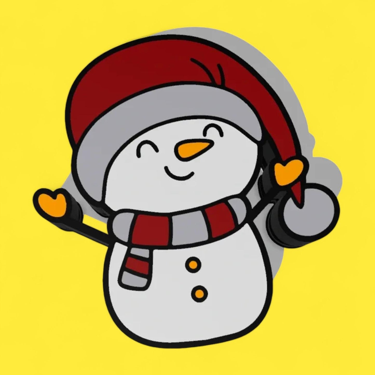 Weihnachten Schneemann LED Lampe - Leuchtbox