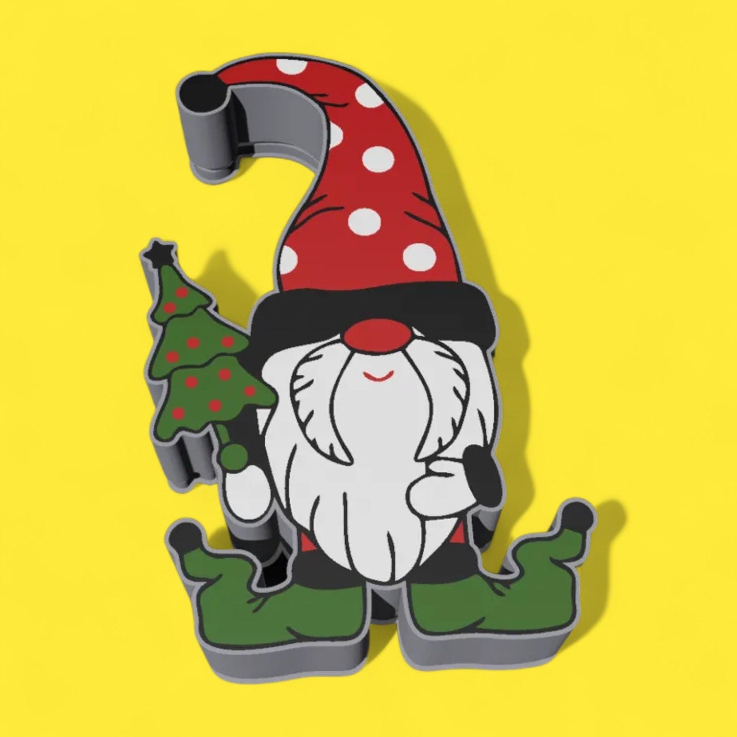 Weihnachten Gnome LED Lampe - Leuchtbox