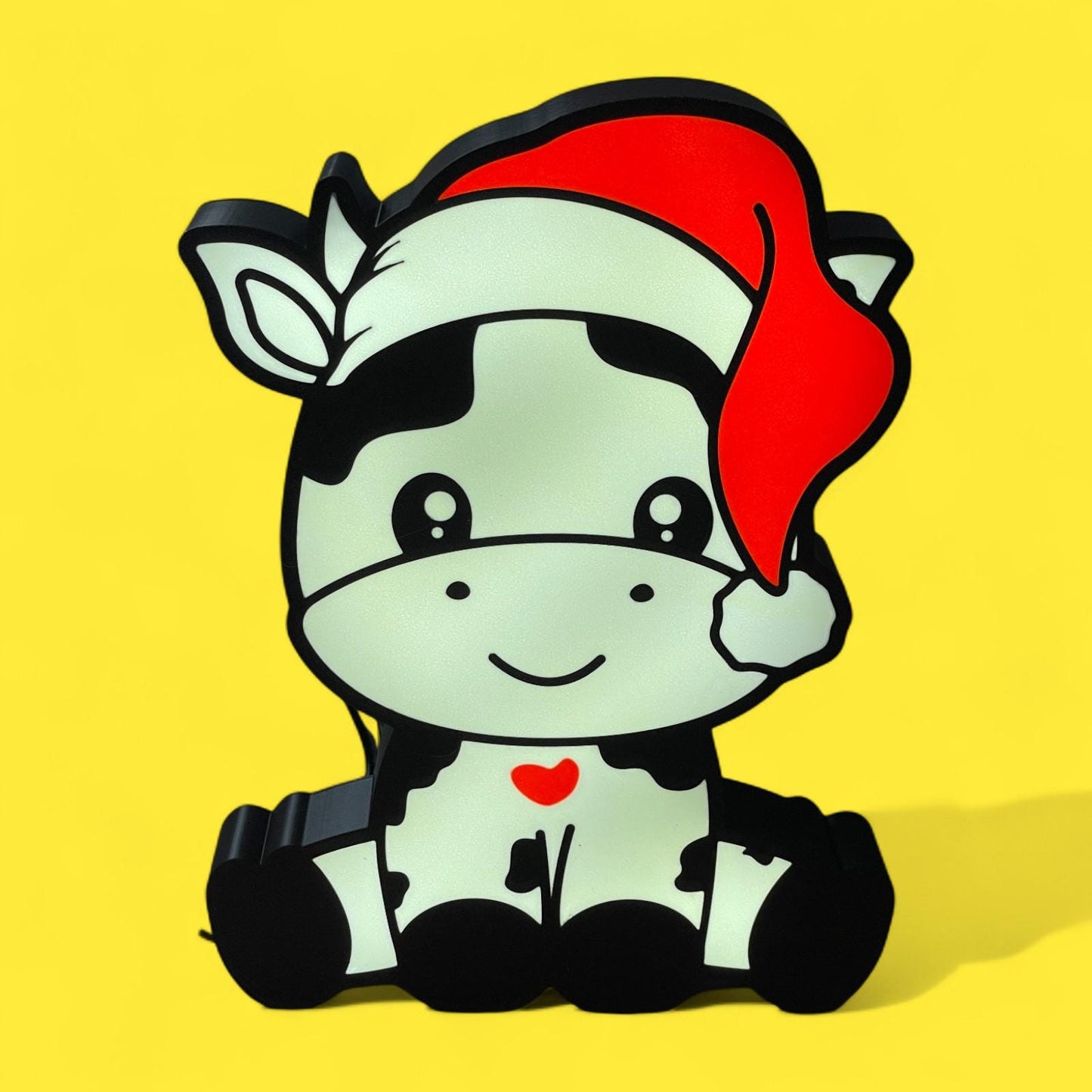 Weihnachten Kuh LED Lampe - Leuchtbox