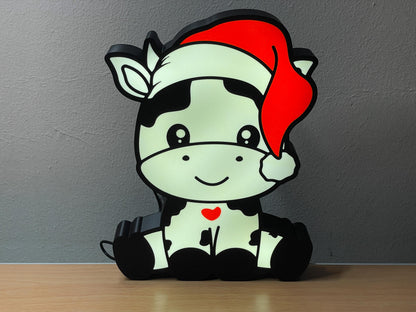 Weihnachten Kuh LED Lampe - Leuchtbox