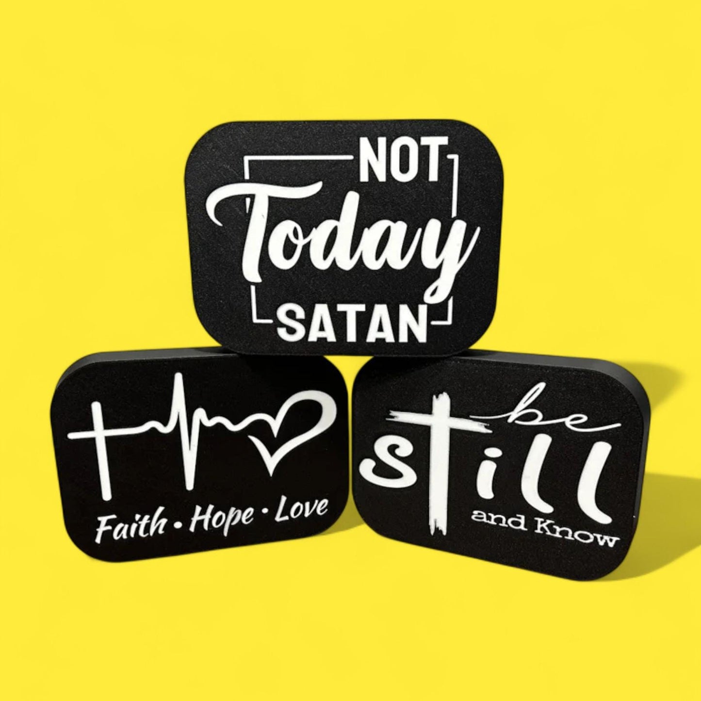 Glaube Jesus Be Still and Know LED Lampe - Leuchtbox