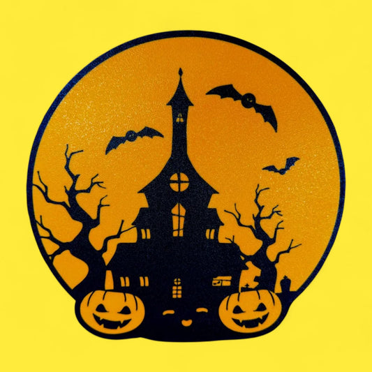 Halloween Grusel-Schloss LED Lampe - Leuchtbox