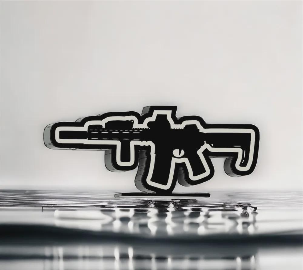 Waffe Air Soft Sturmgewehr LED Lampe - Leuchtbox