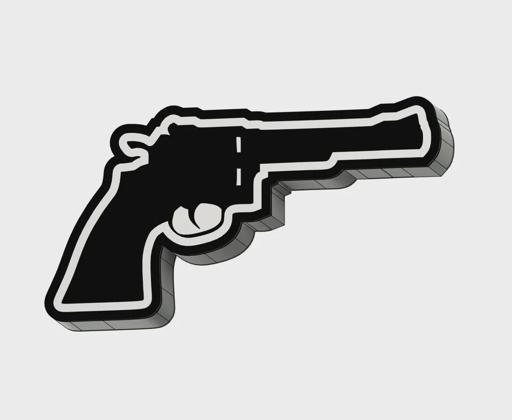 Waffe Air Soft Revolver LED Lampe - Leuchtbox