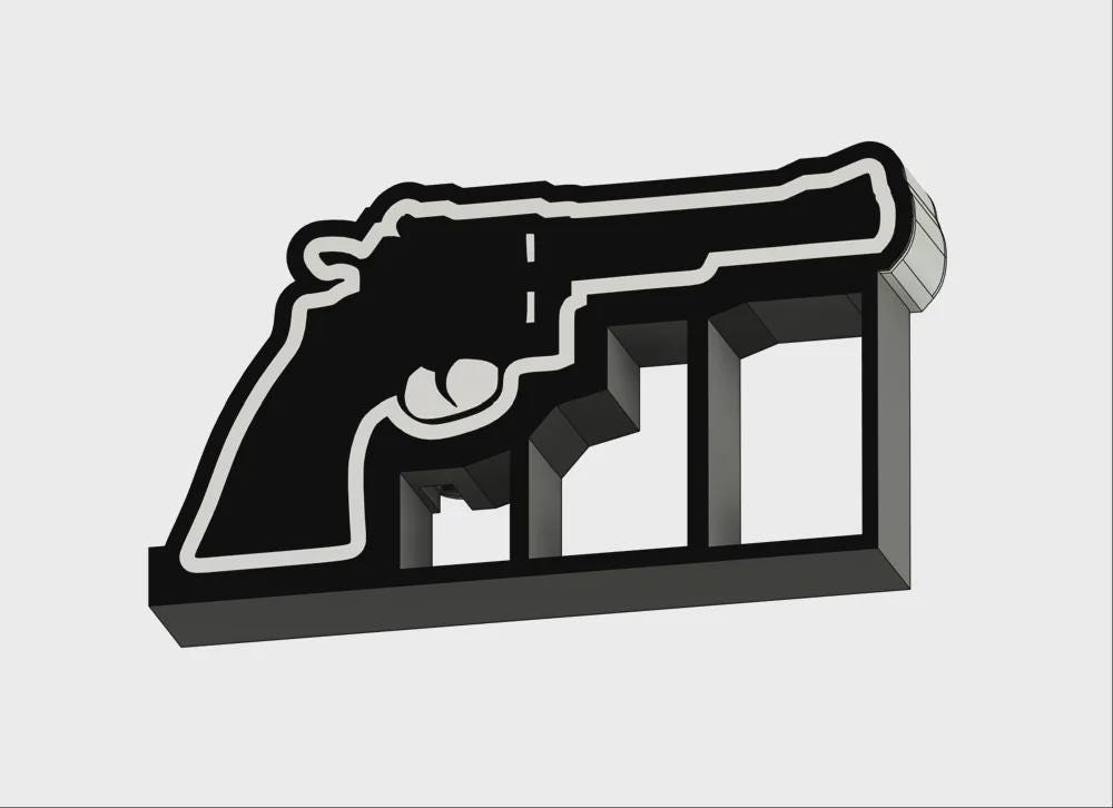 Waffe Air Soft Revolver LED Lampe - Leuchtbox