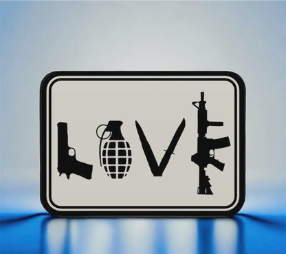 Waffe Air Soft LOVE LED Lampe - Leuchtbox