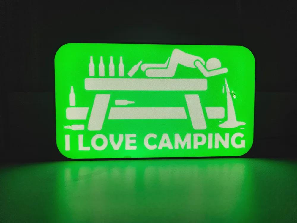 I Love Camping LED Lampe - Leuchtbox