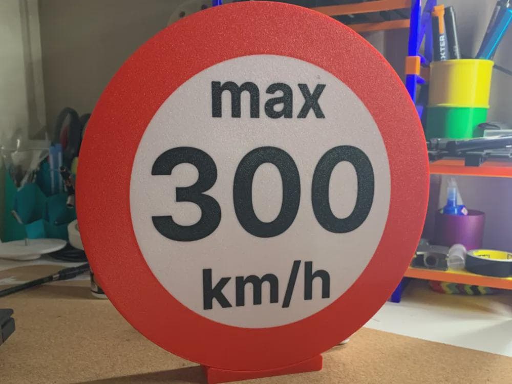 Auto 300KMH Verkehrszeichen LED Lampe - Leuchtbox